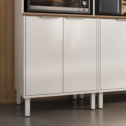 Base Kitchen Steel Cabinet/Cupboard with 3 Doors + 2 Drawers - Renova White Flat Pack DIY - Image 6