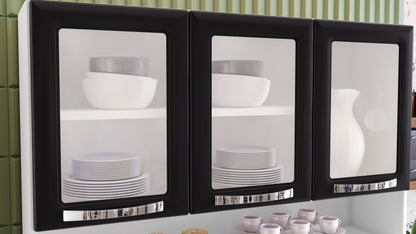 Free Standing Steel Kitchen Cabinet/Cupboard with Countertop Storage - Pratika White Flatpack DIY - Image 7