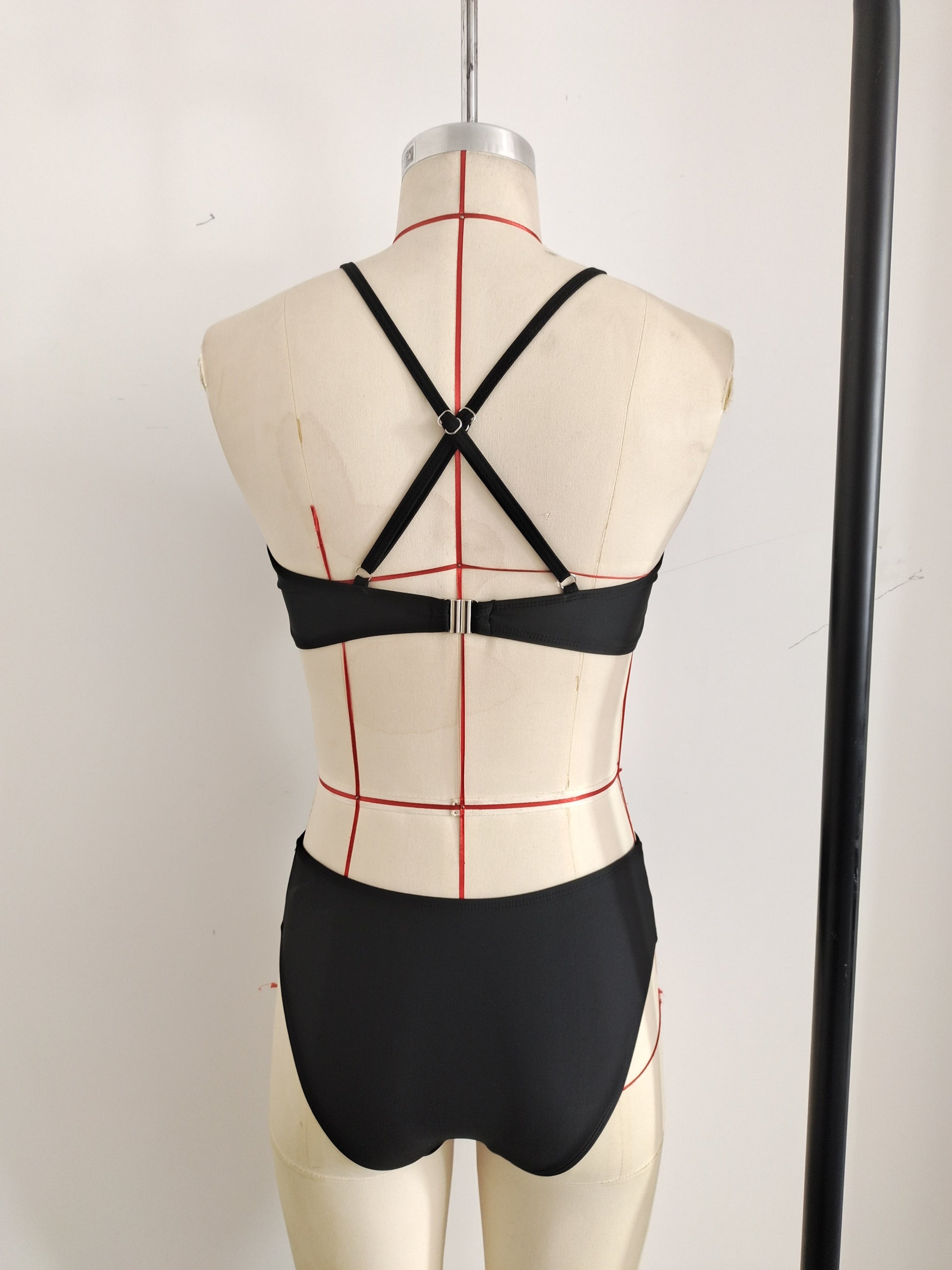 2026 Black Sexy Bikini Sport Hight Neck Women's Swimwear Size S - Image 5