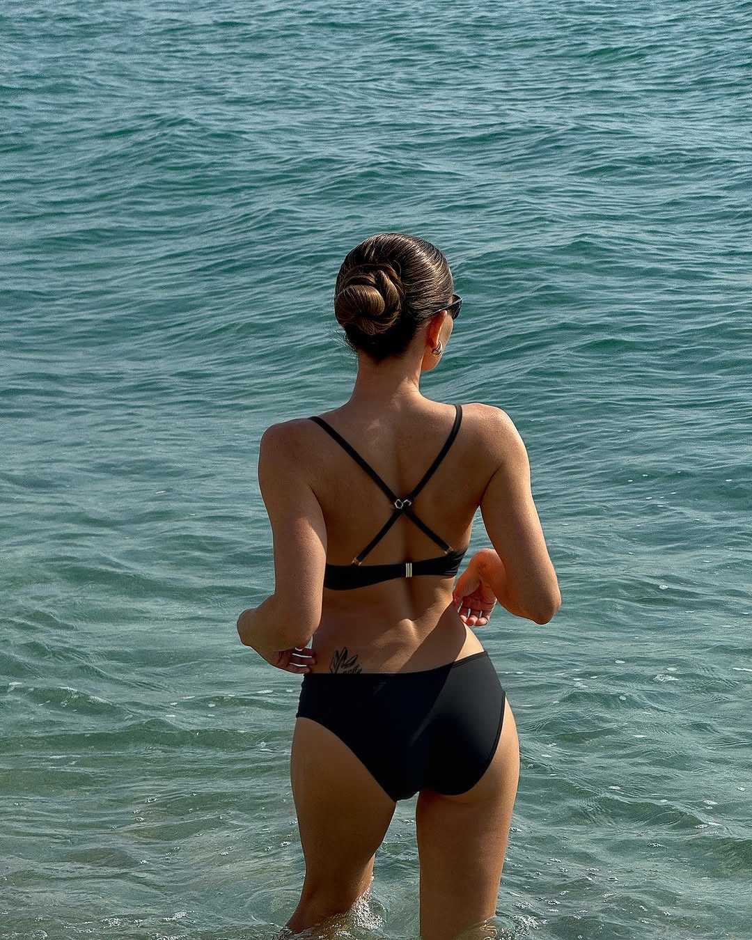 2026 Black Sexy Bikini Sport Hight Neck Women's Swimwear Size XL - Image 2