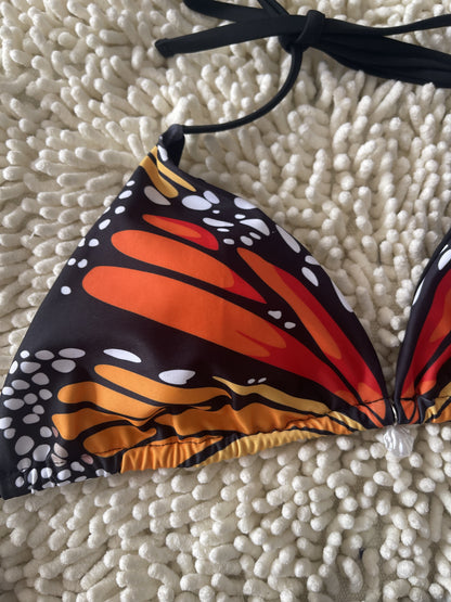 Butterfly Print Bikini 2026 New Creative Design Deep V Sexy Swimsuit Size L - Image 6