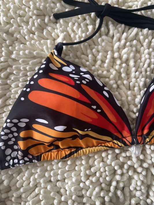 Butterfly Print Bikini 2026 New Creative Design Deep V Sexy Swimsuit Size XL - Image 6