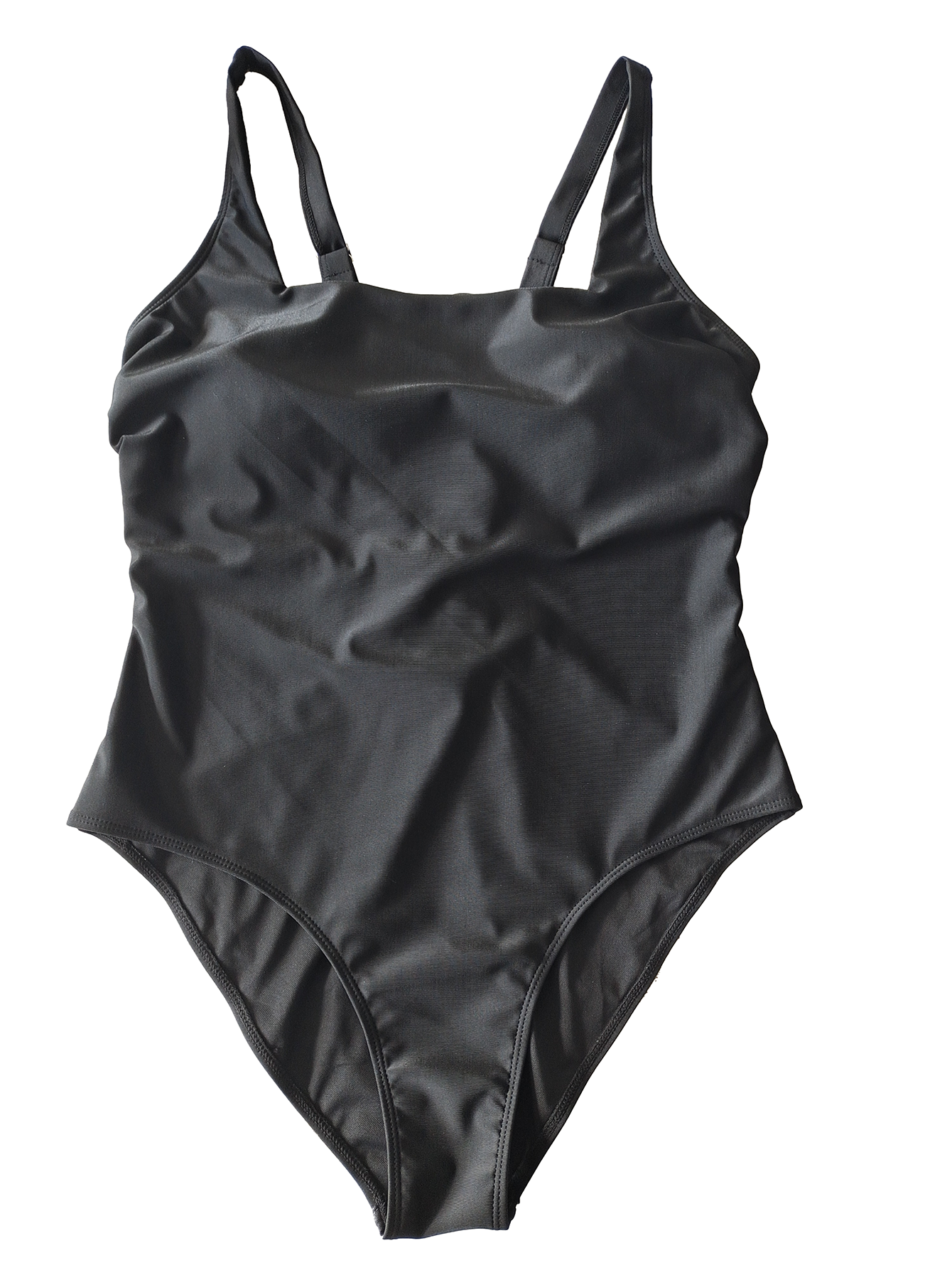 Women's Plus Size Black One-Piece Swimsuit - Crisscross Back Straps Size 0XL - Image 3