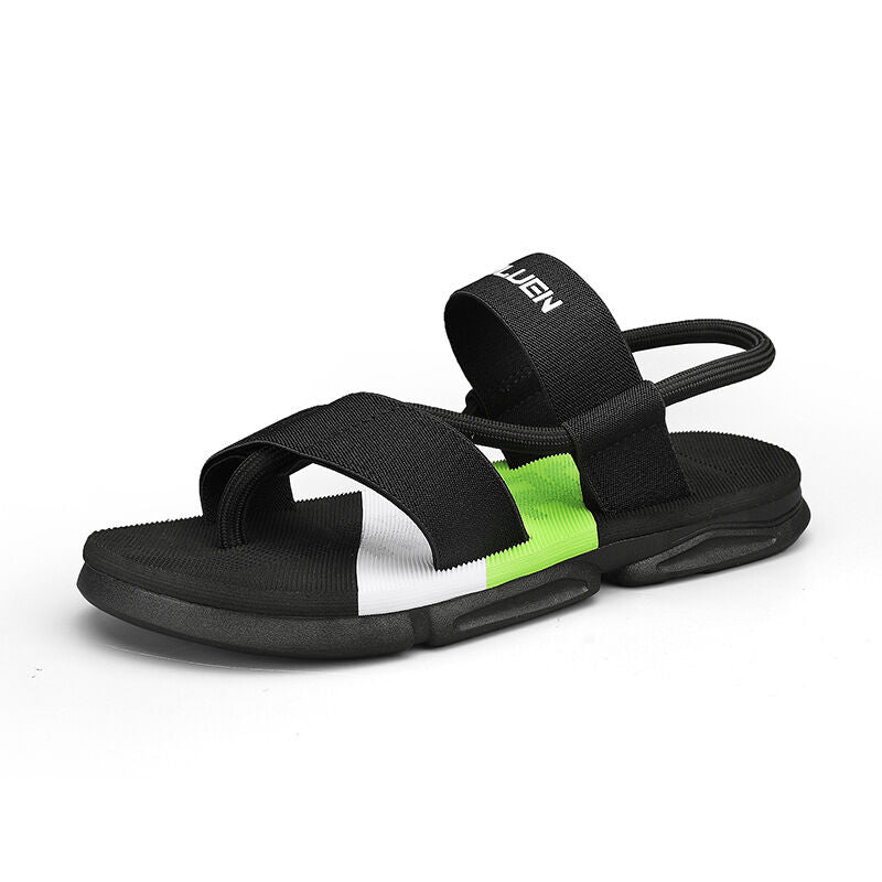 Men's 3-Color Convertible Sandals & Slippers, Outdoor Non-Slip EVA Thick-Sole Beach Shoes for Dual Wear(black-45)