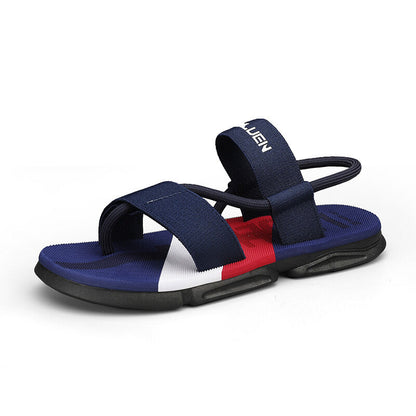 Men's 3-Color Convertible Sandals & Slippers, Outdoor Non-Slip EVA Thick-Sole Beach Shoes for Dual Wear(dark blue-41)