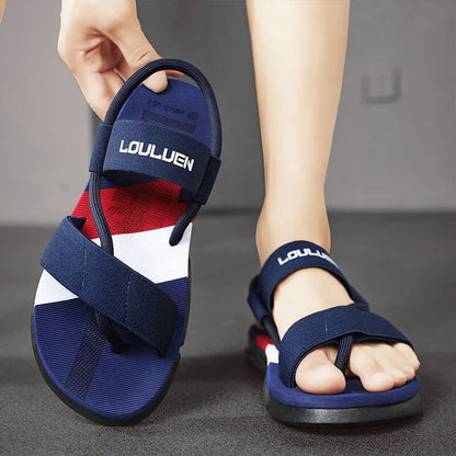 Men's 3-Color Convertible Sandals & Slippers, Outdoor Non-Slip EVA Thick-Sole Beach Shoes for Dual Wear(dark blue-43) - Image 3