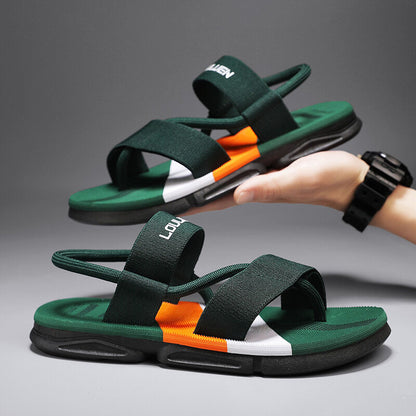 Men's 3-Color Convertible Sandals & Slippers, Outdoor Non-Slip EVA Thick-Sole Beach Shoes for Dual Wear(green-37) - Image 4
