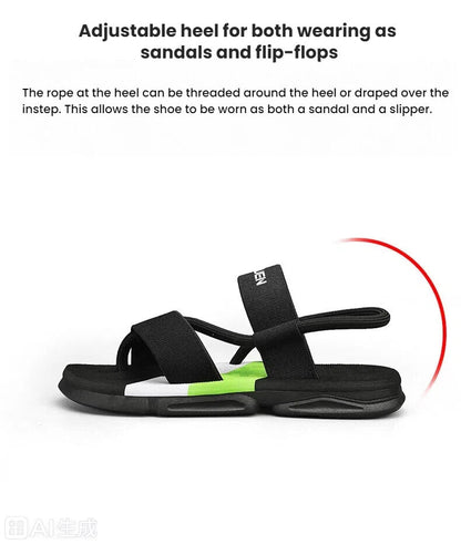 Men's 3-Color Convertible Sandals & Slippers, Outdoor Non-Slip EVA Thick-Sole Beach Shoes for Dual Wear(green-37) - Image 7