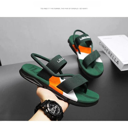 Men's 3-Color Convertible Sandals & Slippers, Outdoor Non-Slip EVA Thick-Sole Beach Shoes for Dual Wear(green-40) - Image 3