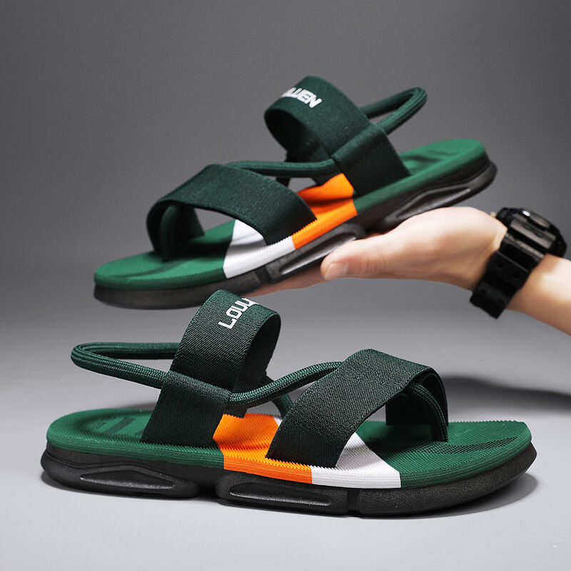 Men's 3-Color Convertible Sandals & Slippers, Outdoor Non-Slip EVA Thick-Sole Beach Shoes for Dual Wear(green-43) - Image 4