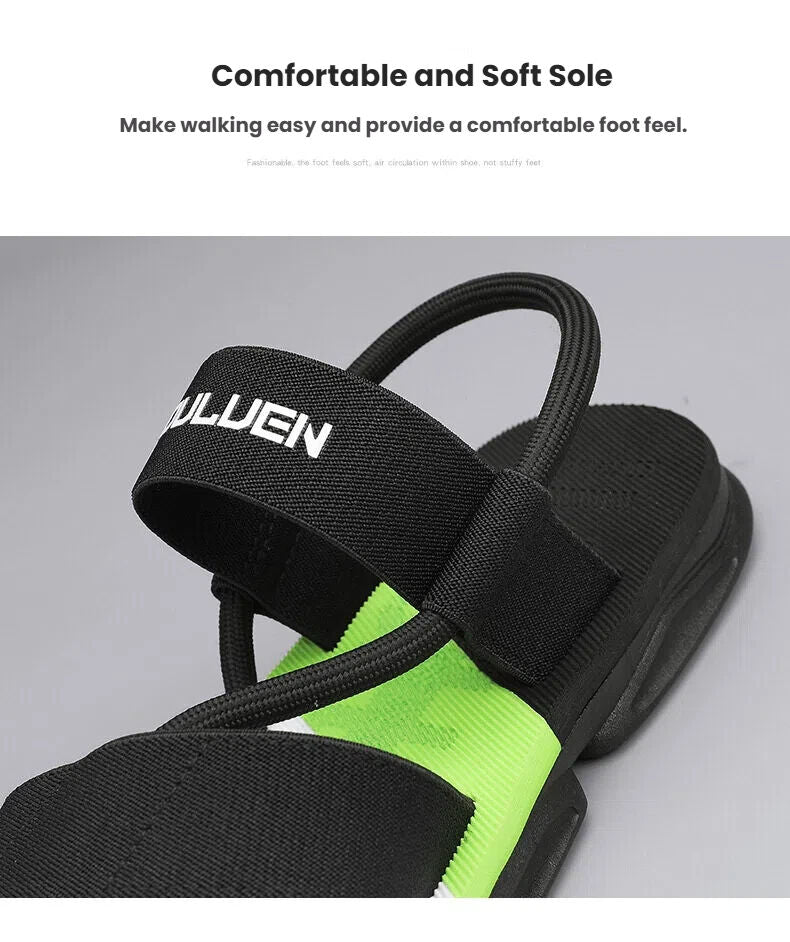 Men's 3-Color Convertible Sandals & Slippers, Outdoor Non-Slip EVA Thick-Sole Beach Shoes for Dual Wear(green-43) - Image 6