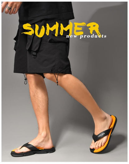 Men's Flip Flops with EVA-PVC Dual Sole, Grey for Comfort & Slip-Resistance(39)