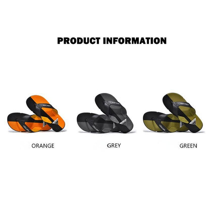 Men's Flip Flops with EVA-PVC Dual Sole, Grey for Comfort  & Slip-Resistance(44) - Image 2