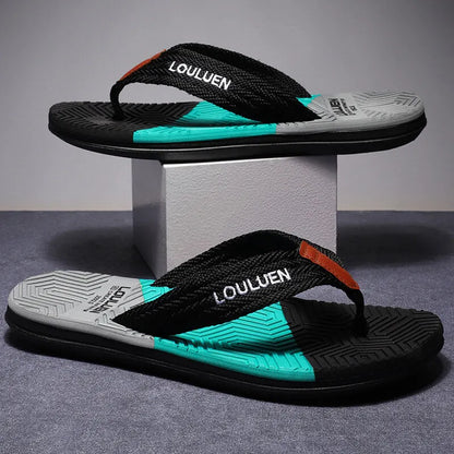 Men's Flip Flops with EVA-PVC Dual Sole, Black for Comfort & Style for Summer Beach & Daily Wear(41) - Image 3