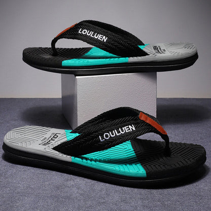 Men's Flip Flops with EVA-PVC Dual Sole, Black for Comfort & Style for Summer Beach & Daily Wear(44) - Image 3