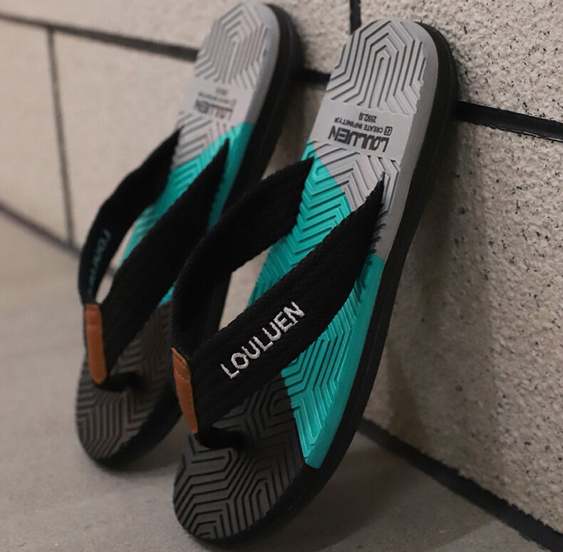 Men's Flip Flops with EVA-PVC Dual Sole, Black for Comfort & Style for Summer Beach & Daily Wear(45) - Image 5