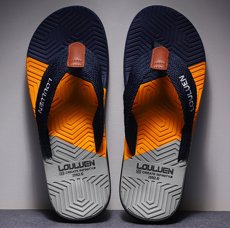 Men's Flip Flops with EVA-PVC Dual Sole, Blue for Comfort & Style for Summer Beach & Daily Wear(44) - Image 4