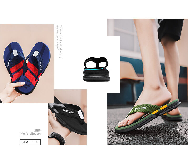 Men's Flip Flops: 4 Colors, EVA-PVC Blend, Comfort & Style for Summer Beach & Daily Wear(Black-gray-39) - Image 2