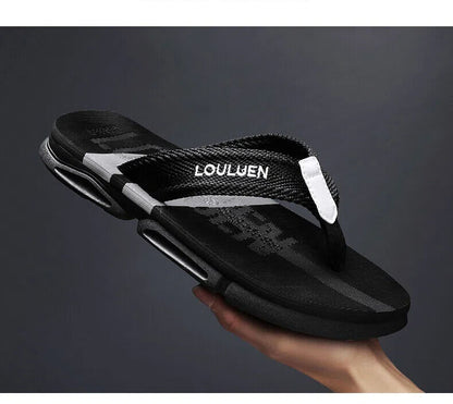 Men's Flip Flops: 4 Colors, EVA-PVC Blend, Comfort & Style for Summer Beach & Daily Wear(Black-gray-39) - Image 3