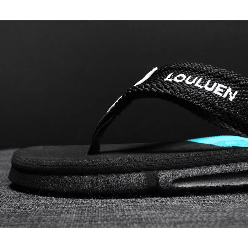 Men's Flip Flops: 4 Colors, EVA-PVC Blend, Comfort & Style for Summer Beach & Daily Wear(Black-gray-40) - Image 6