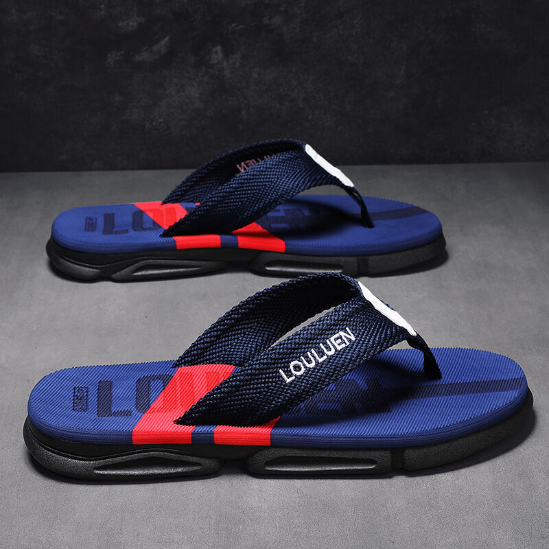 Men's Flip Flops: 4 Colors, EVA-PVC Blend, Comfort & Style for Summer Beach & Daily Wear(Blue-43)
