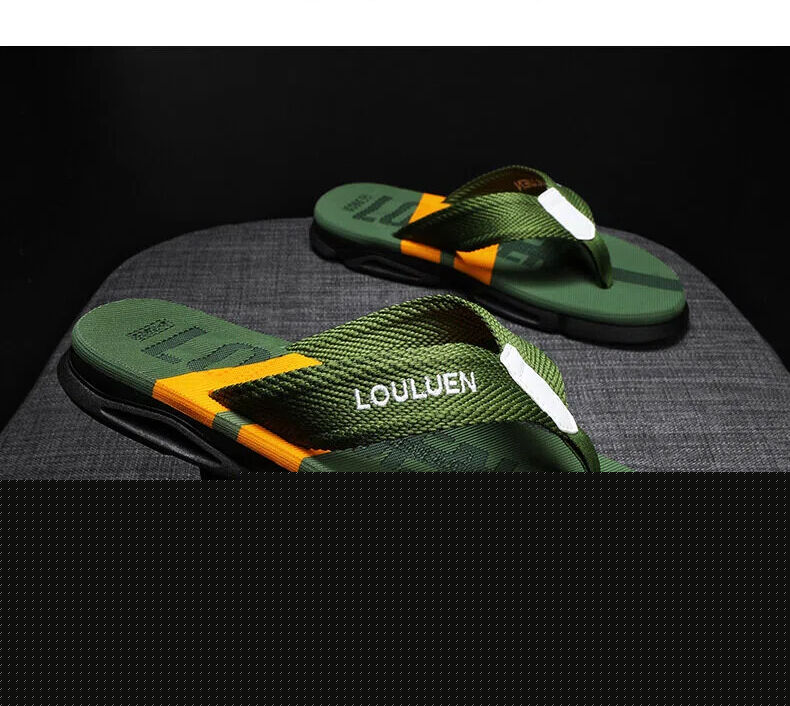 Men's Flip Flops: 4 Colors, EVA-PVC Blend, Comfort & Style for Summer Beach & Daily Wear(Green-45) - Image 4