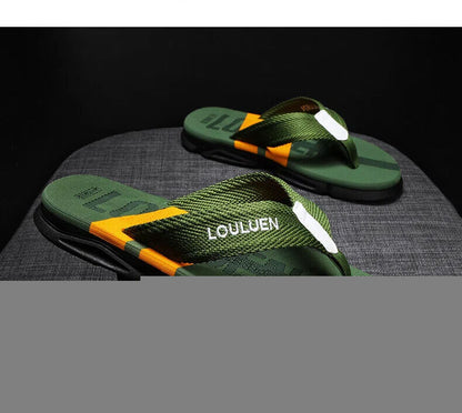 Men's Flip Flops: 4 Colors, EVA-PVC Blend, Comfort & Style for Summer Beach & Daily Wear(Green-45) - Image 4