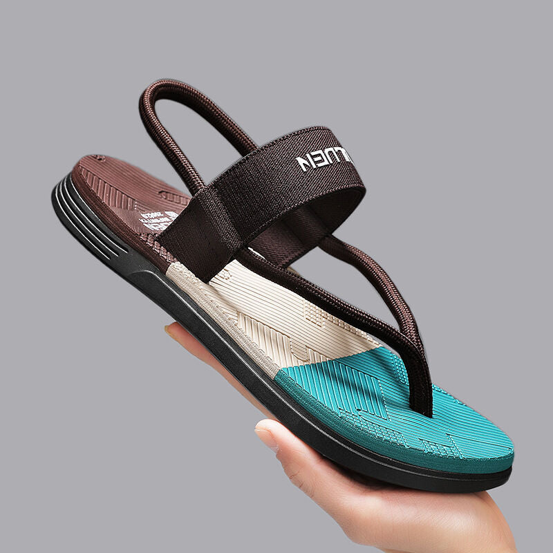 Men's Outdoor Non-Slip Sandals, EVA Lightweight Thick-Sole Beach Slippers for Casual & ports(brown-39) - Image 6