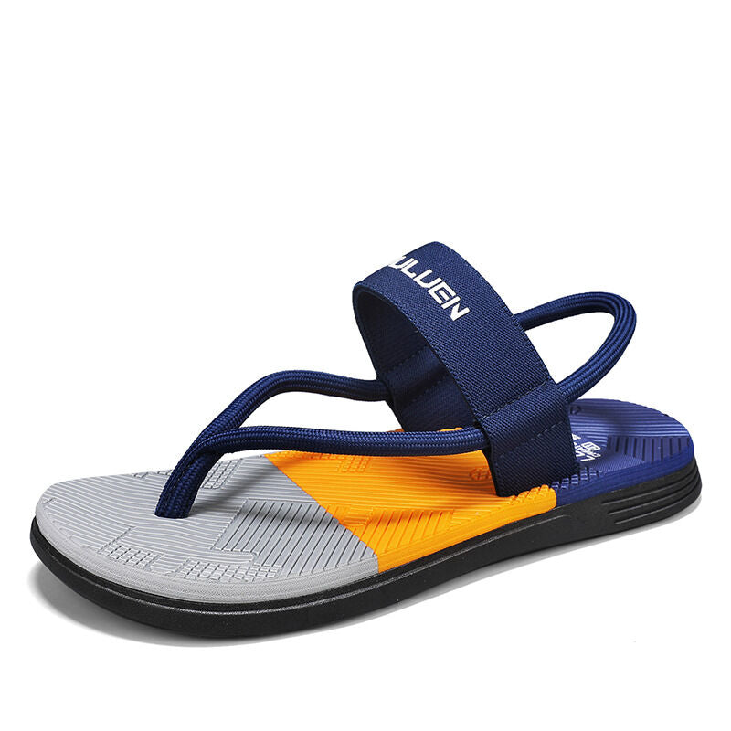 Men's Outdoor Non-Slip Sandals, EVA Lightweight Thick-Sole Beach Slippers for Casual & Sports(dark blue-40) - Image 7