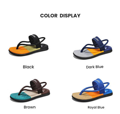 Men's Outdoor Non-Slip Sandals, EVA Lightweight Thick-Sole Beach Slippers for Casual & Sports(dark blue-42) - Image 2