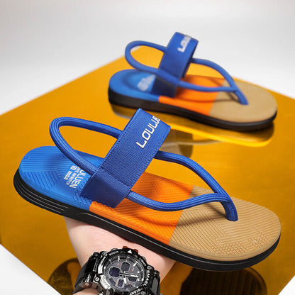 Men's Outdoor Non-Slip Sandals, EVA Lightweight Thick-Sole Beach Slippers for Casual & Sports(royal blue-42) - Image 7
