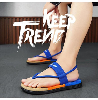 Men's Outdoor Non-Slip Sandals, EVA Lightweight Thick-Sole Beach Slippers for Casual & Sports(royal blue-44) - Image 8