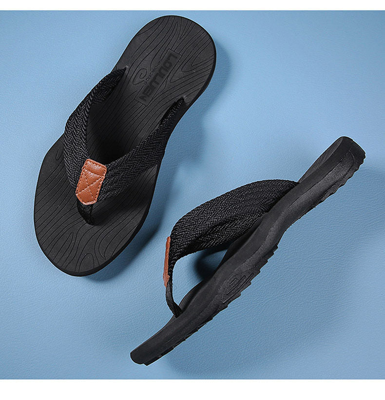 Men's Outdoor Non-Slip Flip Flops, 6 Colors EVA Lightweight Thick-Sole Beach Sandals for Casual & Sports(black-39) - Image 5