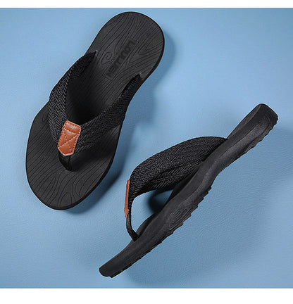 Men's Outdoor Non-Slip Flip Flops, 6 Colors EVA Lightweight Thick-Sole Beach Sandals for Casual & Sports(black-39) - Image 5