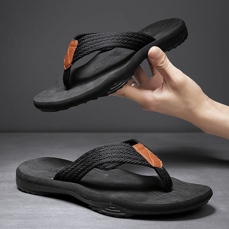 Men's Outdoor Non-Slip Flip Flops, 6 Colors EVA Lightweight Thick-Sole Beach Sandals for Casual & Sports(black-43) - Image 6