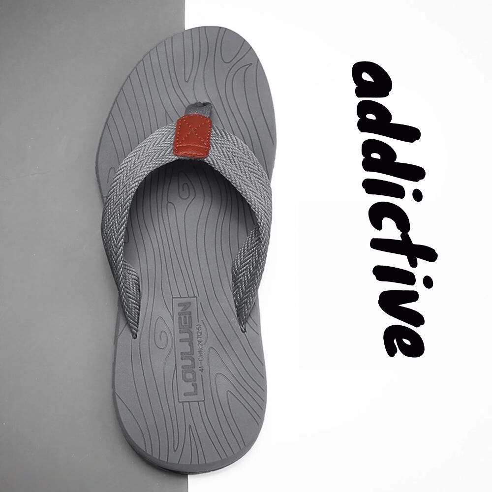 Men's Outdoor Non-Slip Flip Flops, 6 Colors EVA Lightweight Thick-Sole Beach Sandals for Casual & Sports(gray-43)