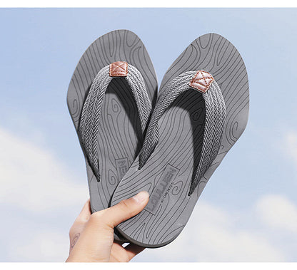 Men's Outdoor Non-Slip Flip Flops, 6 Colors EVA Lightweight Thick-Sole Beach Sandals for Casual & Sports(gray-45) - Image 5