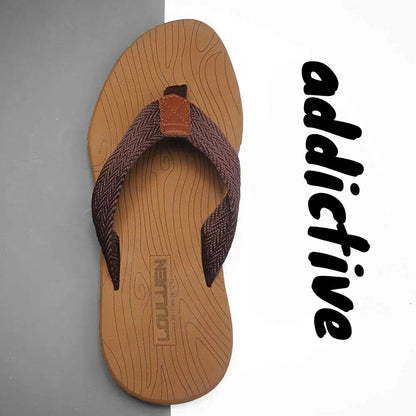 Men's Outdoor Non-Slip Flip Flops, 6 Colors EVA Lightweight Thick-Sole Beach Sandals for Casual & Sports(khaki-40)