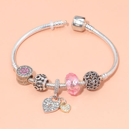 Rose Gold Petal Zircon Bracelet(18cm) - Image 3
