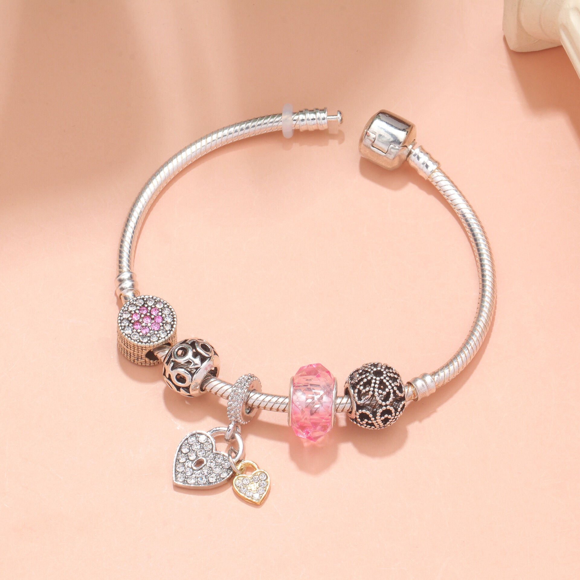 Rose Gold Petal Zircon Bracelet(19cm) - Image 5