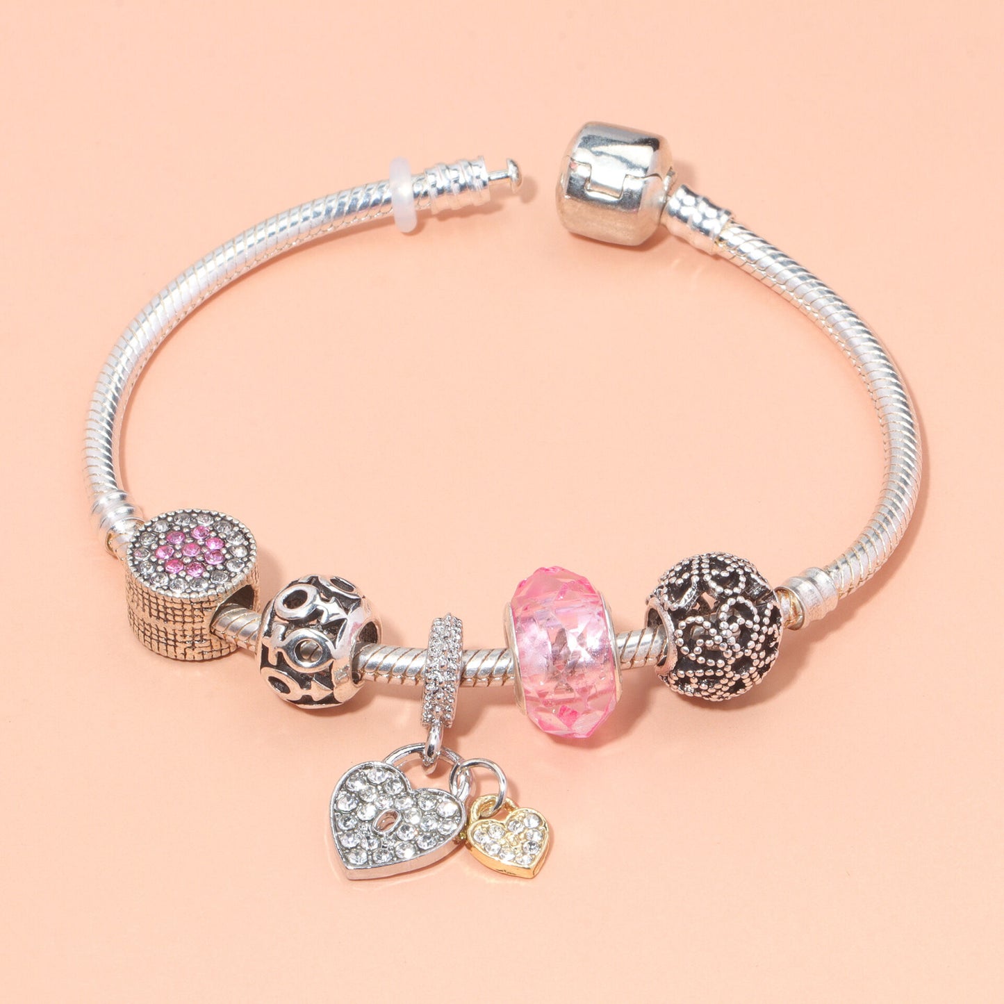 Rose Gold Petal Zircon Bracelet(20cm) - Image 3