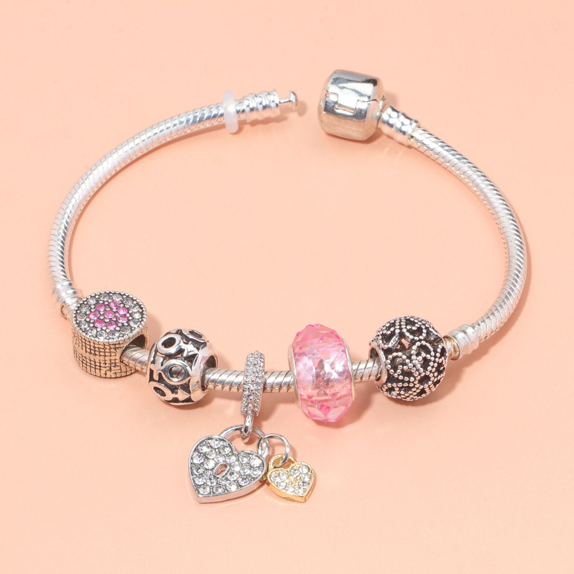 Rose Gold Petal Zircon Bracelet(20cm) - Image 3
