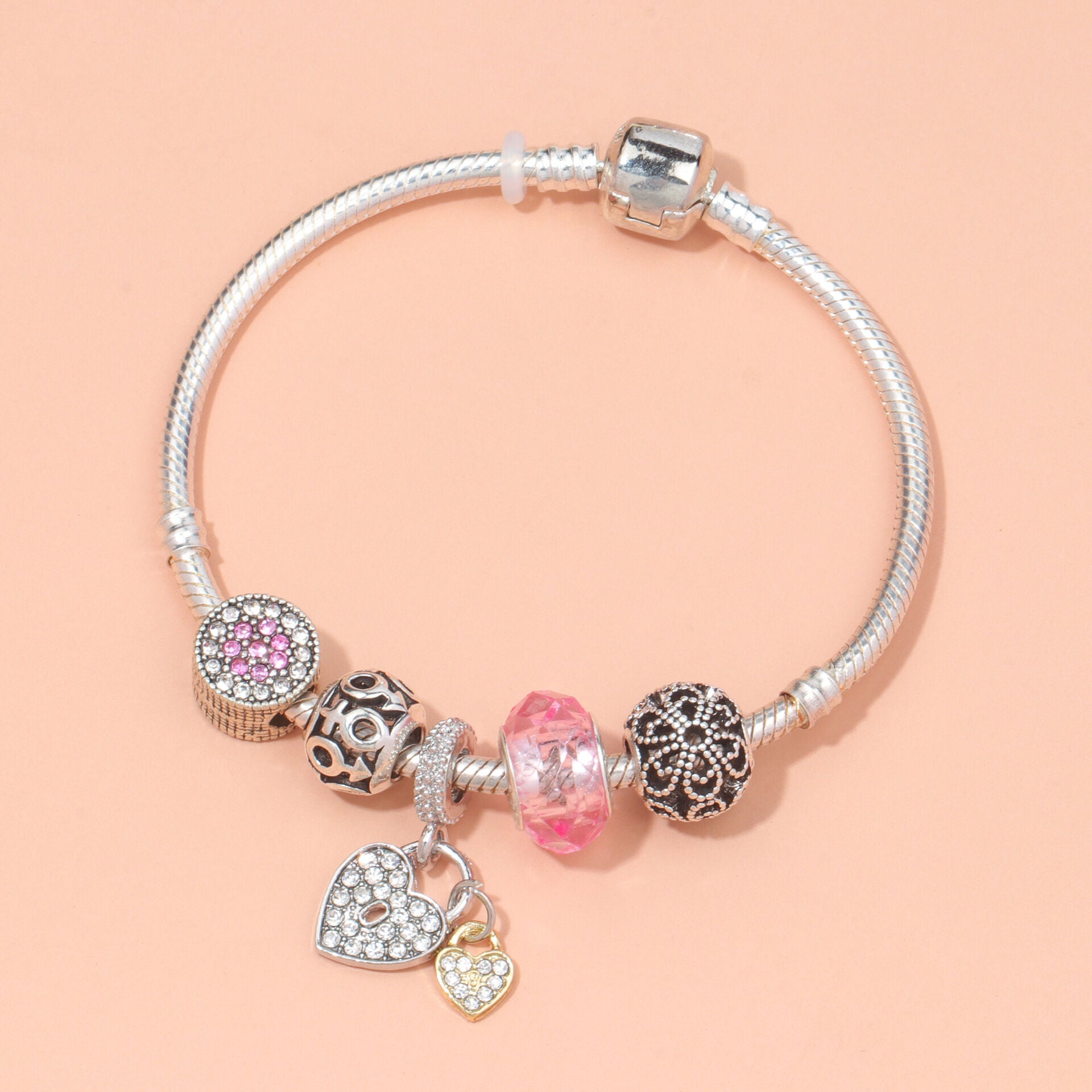 Rose Gold Petal Zircon Bracelet(20cm) - Image 4