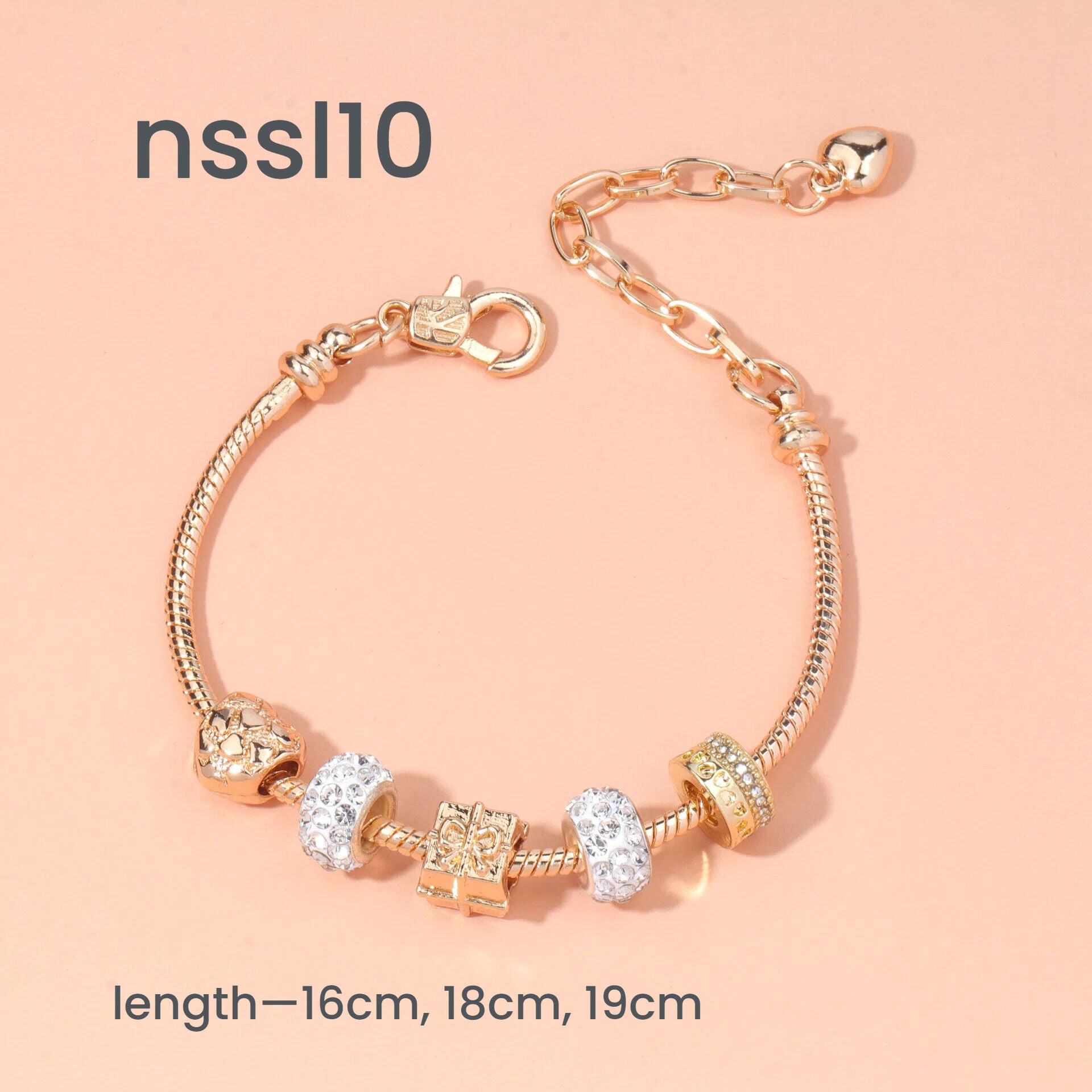 10 Styles Charm Bracelets Set: Colorful Alloy & Glass Beaded Bracelets,Buy 2 for Better Price(double) - Image 9