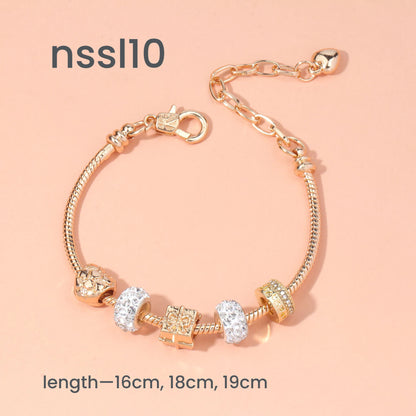 10 Styles Charm Bracelets Set: Colorful Alloy & Glass Beaded Bracelets,Buy 2 for Better Price(double) - Image 9