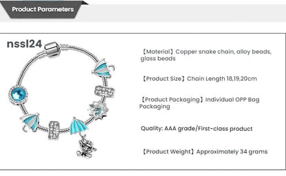 10 Styles Charm Bracelets Set: Colorful Alloy & Glass Beaded Bracelets,Buy 2 for Better Price(double) - Image 2