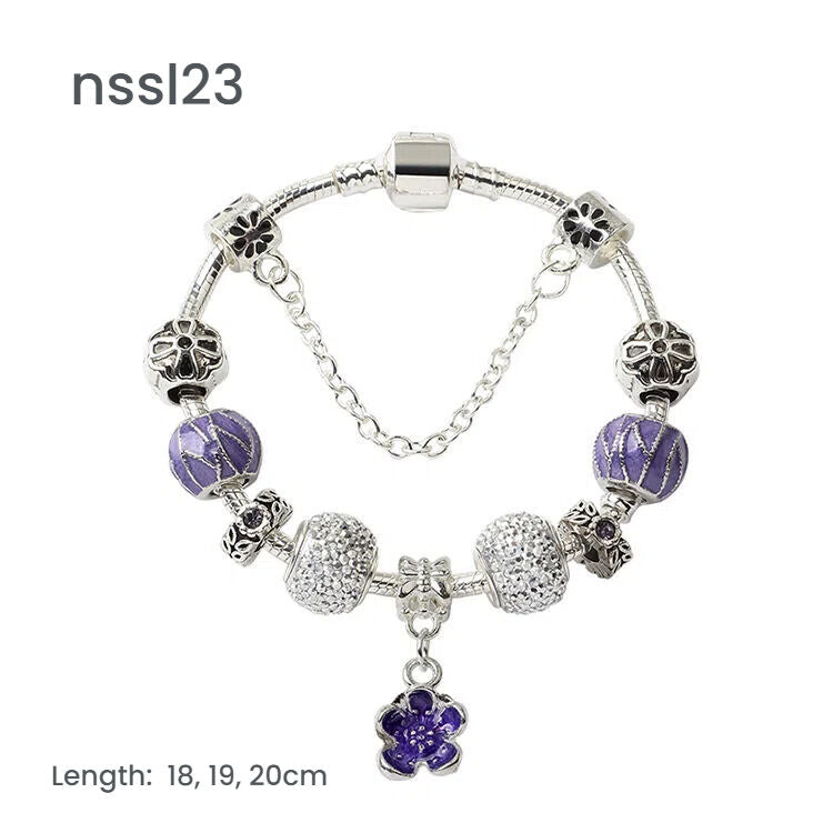 10 Styles Charm Bracelets Set: Colorful Alloy & Glass Beaded Bracelets,Buy 2 for Better Price(double) - Image 3