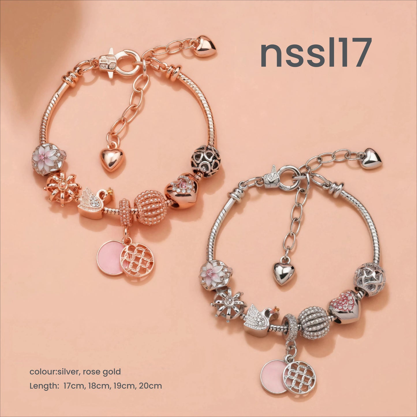 10 Styles Charm Bracelets Set: Colorful Alloy & Glass Beaded Bracelets,Buy 2 for Better Price(double) - Image 5