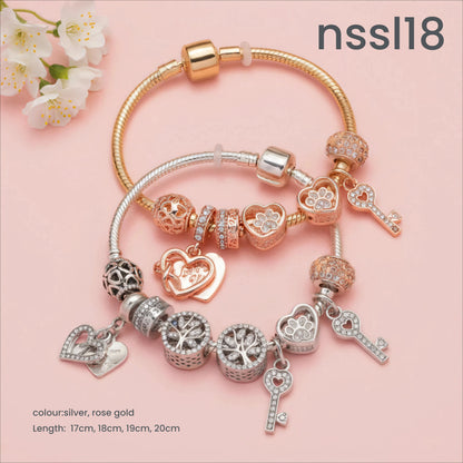 10 Styles Charm Bracelets Set: Colorful Alloy & Glass Beaded Bracelets,Buy 2 for Better Price(double) - Image 9