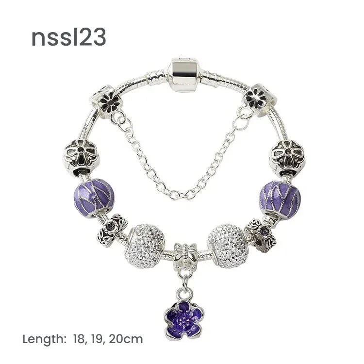 10 Styles Charm Bracelets Set: Colorful Alloy & Glass Beaded Bracelets,Buy 3 for Better Price(triple) - Image 3